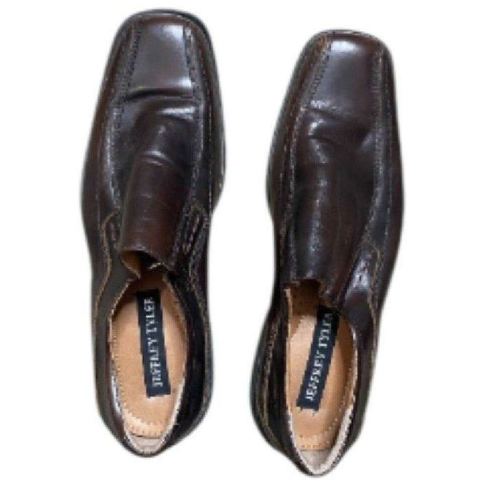 Jeffrey Tyler Men's Brown Leather Lincoln Dress Shoes Size 12M